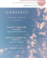 Concert: Musique a cappella avec le Chœur de chambre de l’Université de Strasbourg